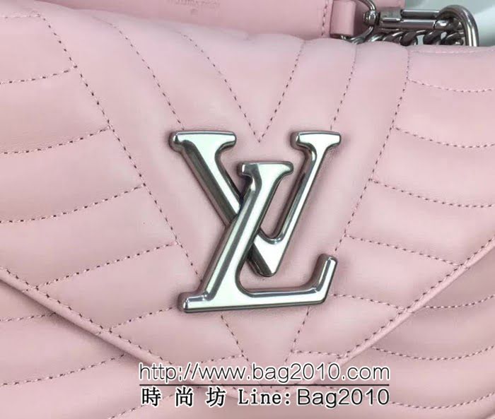 路易威登LV頂級原單M51498粉色 NEW WAVE 中號牛皮鏈條包 YDH1767